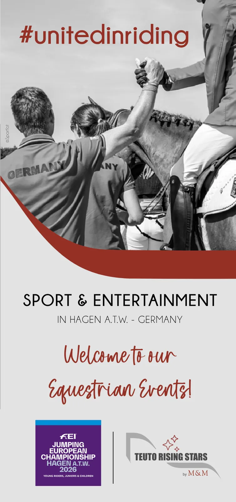 Flyer: #unitedinriding — Sport & Entertainment in Hagen a.T.W., FEI Jumping European Championship 2026